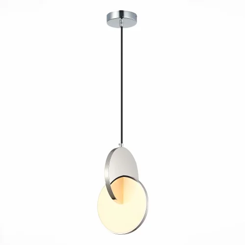 Светильник подвесной LED Eclisse SL6107.113.01 ST-Luce белый 1 лампа, основание хром в стиле современный  фото 3
