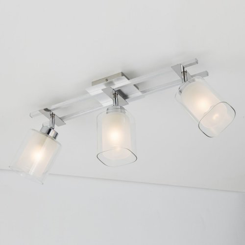 Светильник потолочный Риволи CL104130 Citilux белый прозрачный 3 лампы, основание серое в стиле современный  фото 2