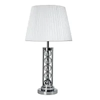 Настольная лампа Jessica A4062LT-1CC Arte Lamp белая 1 лампа, основание хром стекло металл в стиле современный 