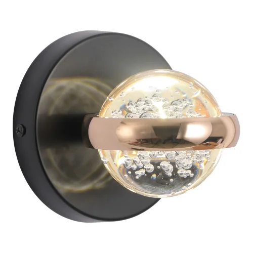Бра LED LSP-7511 Lussole прозрачный на 1 лампу, основание чёрное в стиле современный фото 4