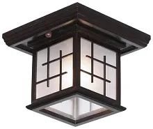 Светильник потолочный 592-727-01 Velante коричневый 1 лампа, основание коричневое в стиле кантри 