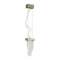 Светильник подвесной LED Foros 5437/12L Odeon Light белый на 1 лампу, основание бронзовое в стиле современный минимализм 