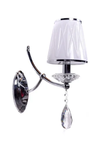 Бра Dominni LDW 9268-1 CHR Lumina Deco белый на 1 лампу, основание хром в стиле классический 