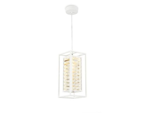 Светильник подвесной Traditional TR5042 Ambrella light прозрачный белый 1 лампа, основание белое в стиле арт-деко 