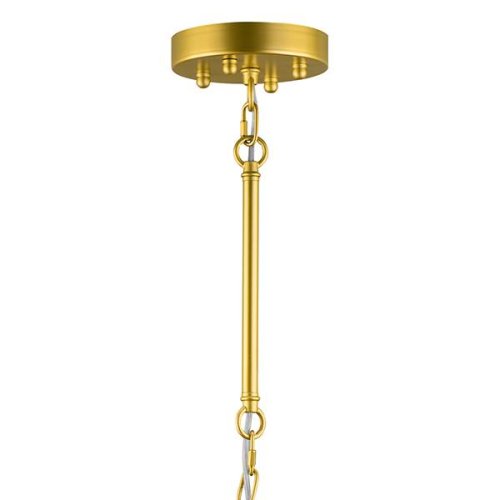 Люстра подвесная Struttura 742063 Lightstar белая на 6 ламп, основание матовое золото в стиле хай-тек  фото 4