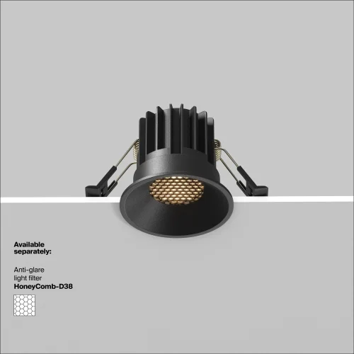 Светильник точечный LED Round DL058-7W3K-B Maytoni чёрный на 1 лампу, основание в стиле современный фото 17