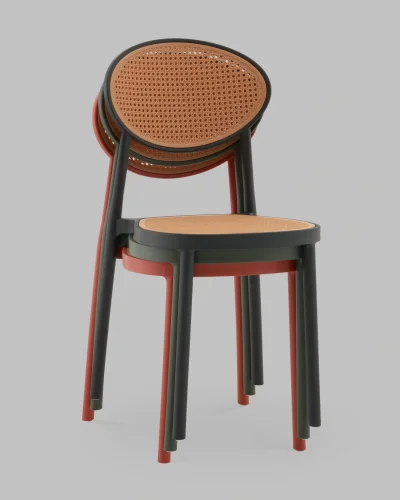 Стул Junie, пластиковый, зелёный УТ000040848 Stool Group, коричневый/пластик, ножки/металл/зелёный, размеры - *870**** фото 10