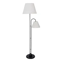 Торшер Alea A5068PN-2BK Arte Lamp белый на 2 лампы, основание чёрное в стиле современный 