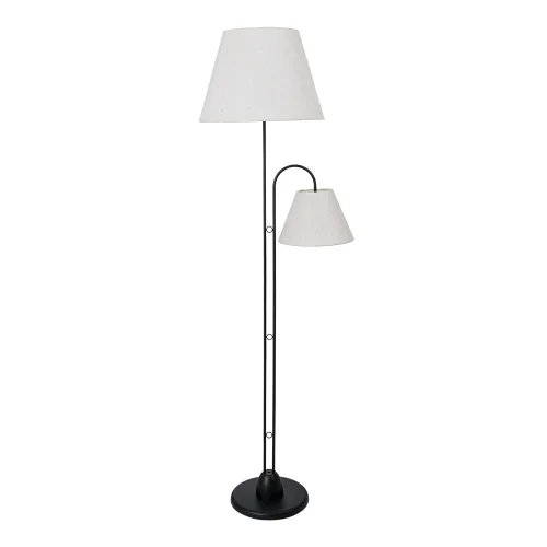Торшер Alea A5068PN-2BK Arte Lamp белый на 2 лампы, основание чёрное в стиле современный 