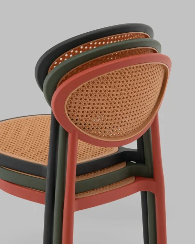 Стул Junie, пластиковый, зелёный УТ000040848 Stool Group, коричневый/пластик, ножки/металл/зелёный, размеры - *870**** фото 8