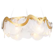 Люстра подвесная TR5326 Ambrella light белая на 6 ламп, основание золотое в стиле классический современный 