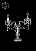 Настольная лампа 12.21.2.141-37.Gd.Sp Bohemia Art Classic прозрачная 2 лампы, основание золотое металл в стиле классический 