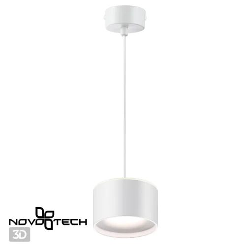 Светильник подвесной LED с переключателем цветовой температуры Giro 358967 Novotech белый 1 лампа, основание белое в стиле современный хай-тек  фото 5