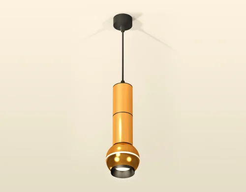 Светильник подвесной Techno spot XP1105010 Ambrella light золотой 1 лампа, основание чёрное в стиле хай-тек современный  фото 2