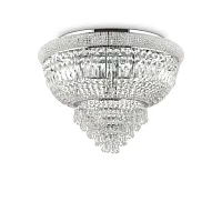Люстра потолочная DUBAI PL24 CROMO Ideal Lux прозрачная на 24 лампы, основание хром в стиле современный 