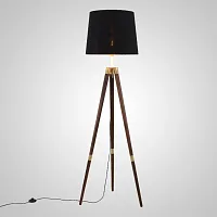 Торшер BISON Black 212140-23 ImperiumLoft  чёрный 1 лампа, основание латунь в стиле современный
