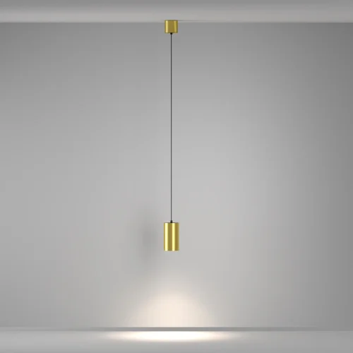 Светильник подвесной LED Vol P100PL-20W4K-BS Maytoni латунь на 1 лампу, основание латунь в стиле современный хай-тек трубочки фото 4