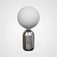 Настольная лампа Parachilna Aballs chromium (D30) 186155-22 ImperiumLoft белая на 1 лампу, основание хром металл в стиле арт-деко фьюжн современный 