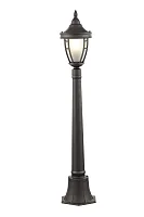 Парковый светильник Novara O026FL-01B Maytoni уличный IP44 чёрный 1 лампа, плафон белый в стиле современный E27