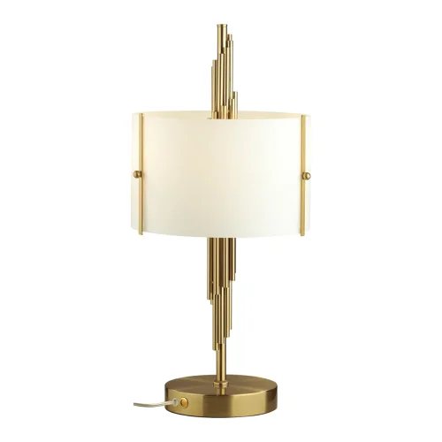Настольная лампа Margaret 5415/2T Odeon Light белая 2 лампы, основание бронзовое металл в стиле арт-деко  фото 3