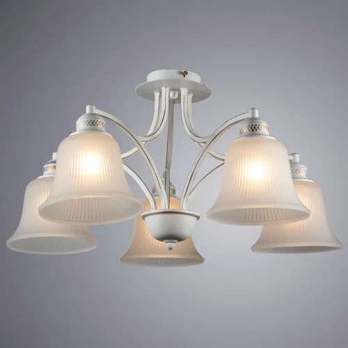 Люстра потолочная Dexter A2713PL-5WG Arte Lamp белая на 5 ламп, основание белое в стиле классический  фото 2