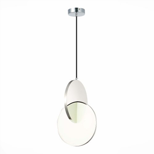 Светильник подвесной LED Eclisse SL6107.103.01 ST-Luce белый 1 лампа, основание хром в стиле современный  фото 4