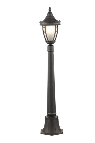 Парковый светильник Novara O026FL-01B Maytoni уличный IP44 чёрный 1 лампа, плафон белый в стиле современный E27