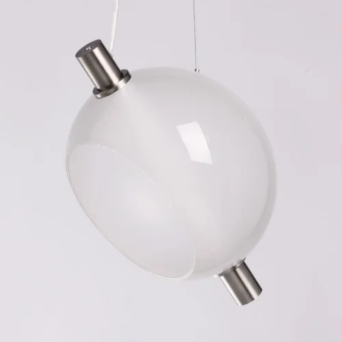 Светильник подвесной LED Граффити 678013701 DeMarkt белый 1 лампа, основание никель в стиле современный хай-тек  фото 3