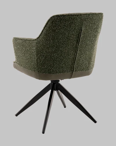 Стул обеденный Naya,  зеленый, экокожа, букле УТ000040788 Stool Group, зелёный/букле, ножки/металл/чёрный, размеры - *870**** фото 6