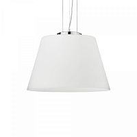 Светильник подвесной CYLINDER SP1 Ideal Lux белый 1 лампа, основание хром в стиле современный 