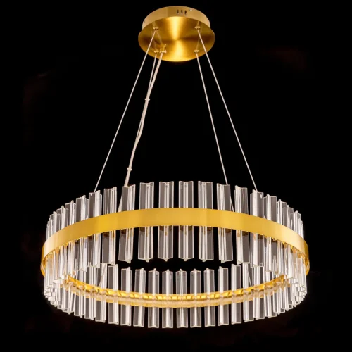 Люстра подвесная LED с пультом Рианна CL337063 Citilux прозрачная на 1 лампа, основание бронзовое в стиле современный с пультом