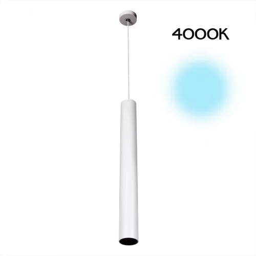 Светильник подвесной LED Тубус CL01PBL120N Citilux белый 1 лампа, основание белое в стиле хай-тек современный трубочки