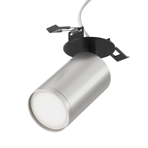 Светильник точечный Focus S C049CL-U-1BS Maytoni матовый серебро 1 лампа, основание чёрное в стиле современный  фото 2