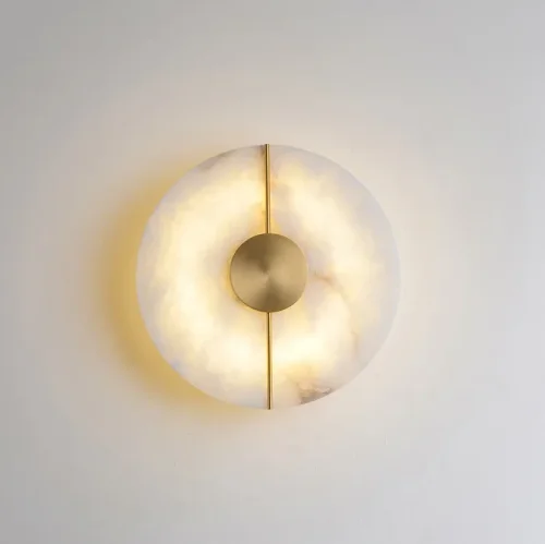 Настенный светильник PHEBE D 211993-26 ImperiumLoft белый на 1 лампу, основание латунь в стиле современный фото 4 Настенный светильник PHEBE D 211993-26 ImperiumLoft белый на 1 лампу, основание латунь в стиле современный фото 4