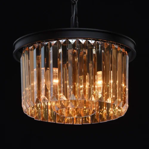 Светильник подвесной Гослар 498015203 MW-Light прозрачный янтарный 3 лампы, основание чёрное в стиле современный  фото 5