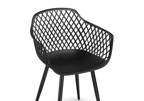 Пластиковый стул Rikon black / wood 15827 Woodville, чёрный/пластик, ножки/металл/чёрный, размеры - ****580*450 фото 6