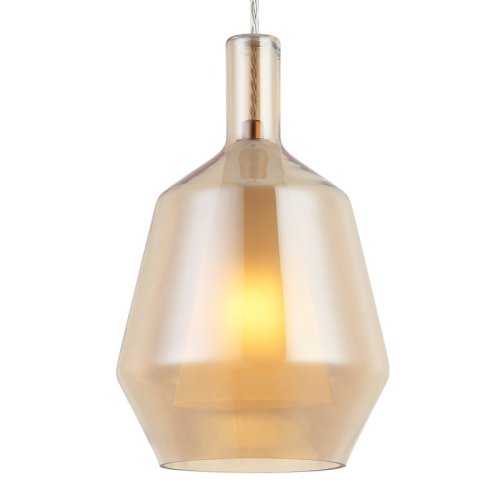 Светильник подвесной Еladin 2154/52/01P Stilfort янтарный 1 лампа, основание бронзовое в стиле современный  фото 2