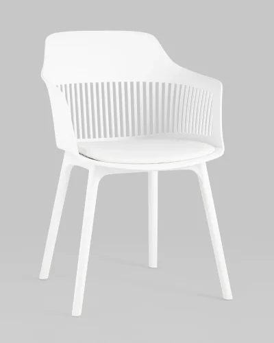 Стул Crocus с подушкой пластик белый сиденье УТ000035177 Stool Group, белый/экокожа, ножки/пластик/белый, размеры - ***** фото 2