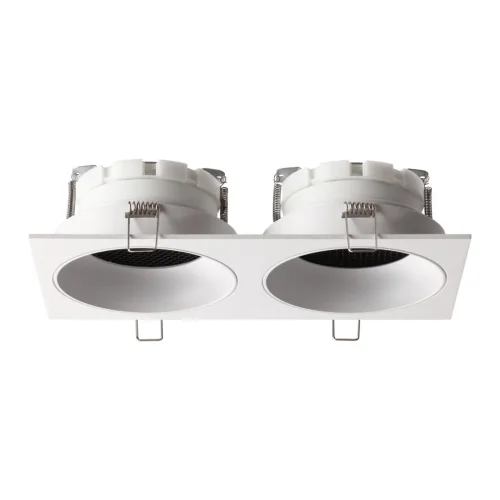 Светильник точечный Gemini 371007 Novotech белый на 2 лампы, основание белое в стиле современный хай-тек прямоугольный фото 7
