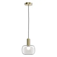 Светильник подвесной Vision MOD411PL-01G Maytoni прозрачный 1 лампа, основание золотое в стиле современный 
