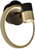 Бра с выключателем Ruedo 4168-2W F-promo матовый золото чёрный 1 лампа, основание матовое золото чёрное в стиле модерн для чтения