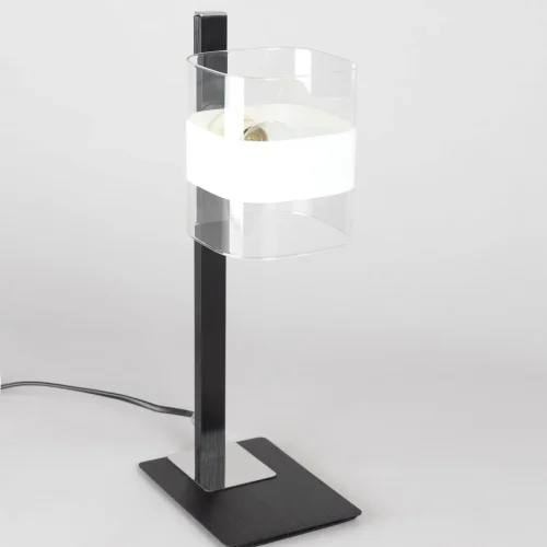 Настольная лампа Вирта CL139812 Citilux прозрачная 1 лампа, основание чёрное металл в стиле современный  фото 3