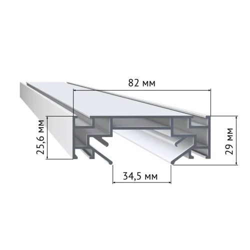 Профиль для монтажа однофазного шинопровода в натяжной потолок 2м St001 ST001.129.00 ST-Luce  в стиле хай-тек для светильников серии St001 натяжной потолок встраиваемый однофазный фото 3
