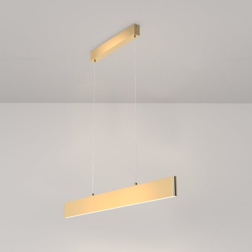 Светильник подвесной LED Step P010PL-L23G4K Maytoni золотой 1 лампа, основание золотое в стиле хай-тек модерн минимализм линейный фото 5