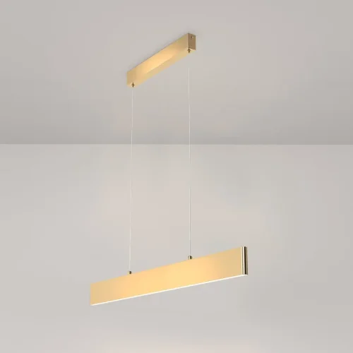 Светильник подвесной LED Step P010PL-L23G4K Maytoni золотой на 1 лампу, основание золотое в стиле современный хай-тек минимализм линейный фото 10