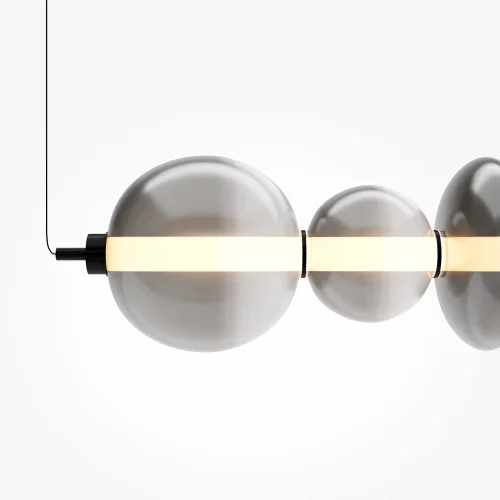 Светильник подвесной LED Futuro MOD307PL-L40B3K Maytoni серый на 1 лампу, основание чёрное в стиле арт-деко современный выдувное фото 2