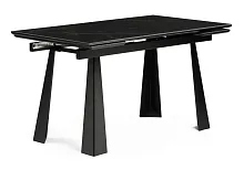 Керамический стол Бэйнбрук 140х80х76 черный мрамор / черный 530827 Woodville столешница мрамор черный из керамика