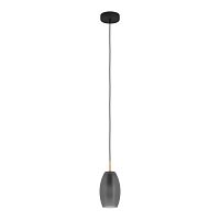 Светильник подвесной Batista 900507 Eglo серый 1 лампа, основание чёрное в стиле модерн 