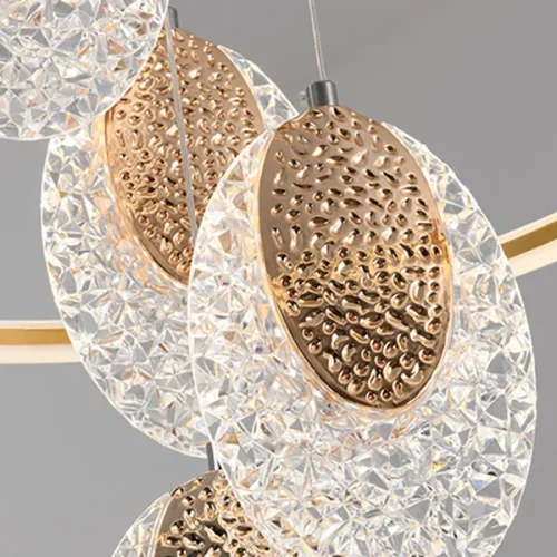 Люстра подвесная CERES RING 219634-23 ImperiumLoft белая на 5 ламп, основание латунь в стиле современный фото 3 Люстра подвесная CERES RING 219634-23 ImperiumLoft белая на 5 ламп, основание латунь в стиле современный фото 3