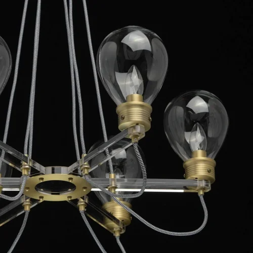 Люстра подвесная лофт Атмосфера 699010606 MW-Light прозрачная на 6 ламп, основание античное бронза в стиле лофт  фото 7